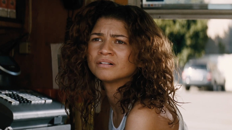 Zendaya as Rue looking distraught in Euphoria season 3