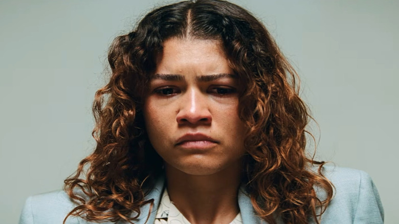 Zendaya's Rue looking miserable in Euphoria