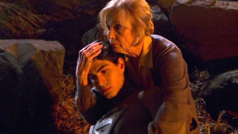 Brandon Routh and Eva Marie Saint in Superman Returns