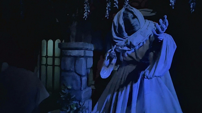 A ghost haunts you at Halloween Horror Nights