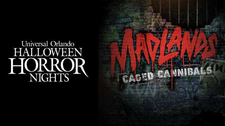 Promotional art for Madlands: Caged Cannibals at Universal Orlando Halloween Horror Nights