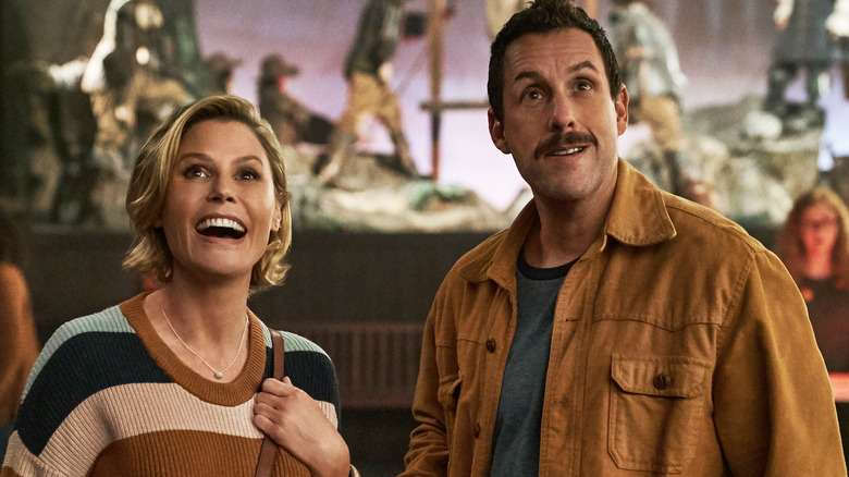 Julie Bowen and Adam Sandler in Hubie Halloween