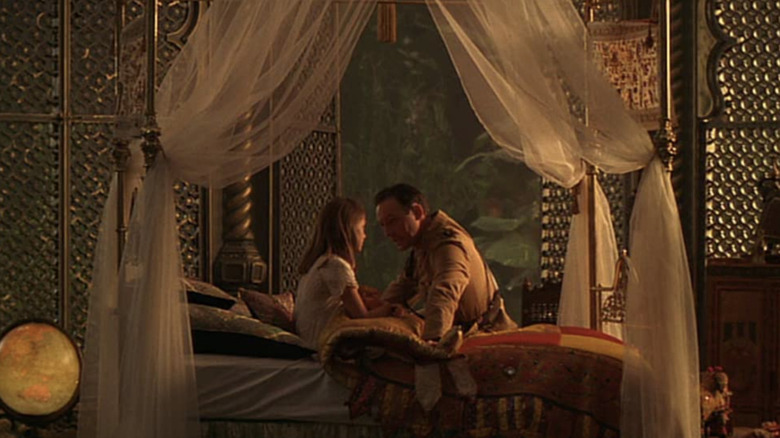 Sara and her father talking