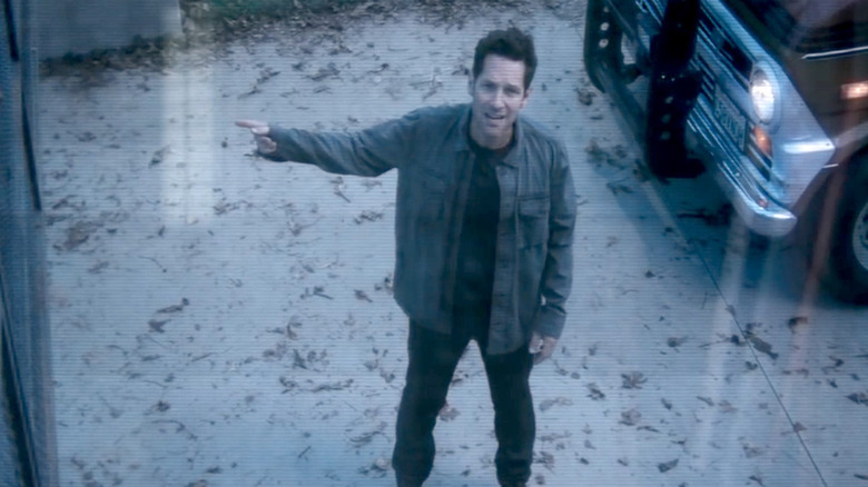 Scott Lang (Paul Rudd) arrives at the Avengers Compound