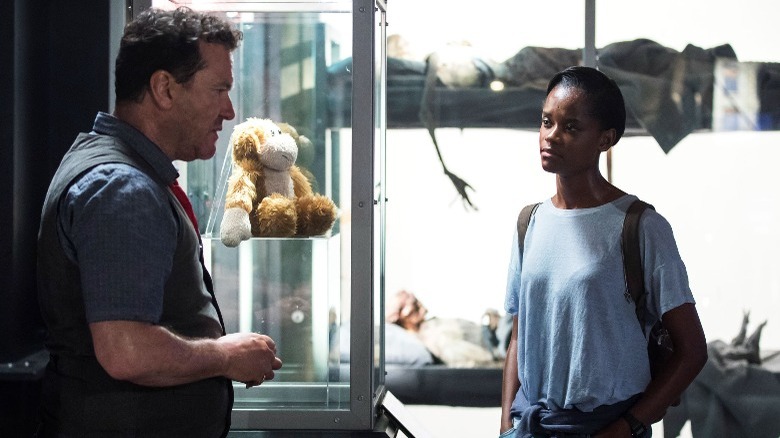 Rolo in front of exhibit Black Mirror