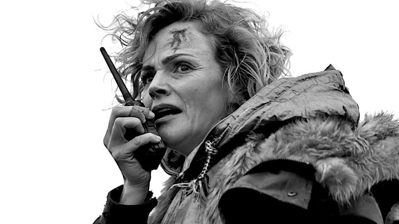 Maxine Peake with walkie talkie Black Mirror