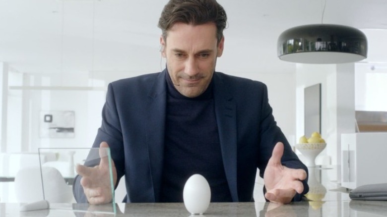 Jon Hamm talking to egg Black Mirror