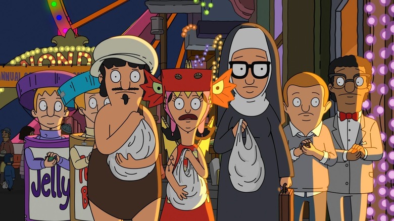 The kids of Bob's Burgers trick or treating