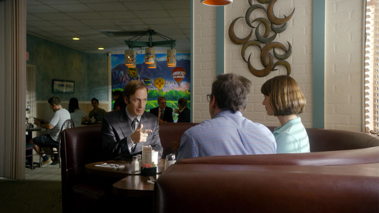 Bob Odenkirk, Julie Ann Emery, and Jeremy Shamos in Better Call Saul