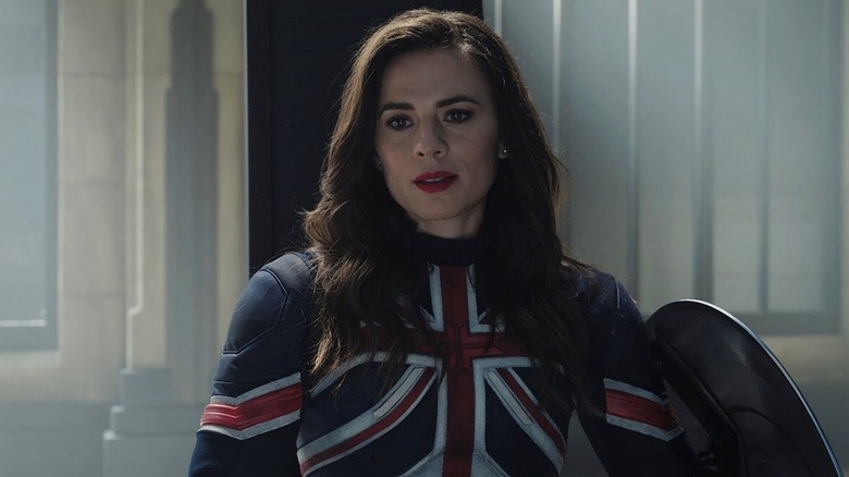 Peggy Carter as Captain Carter with shield
