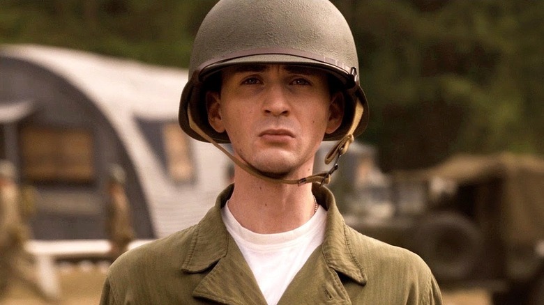 Steve Rogers (Chris Evans) before the super soldier serum in Captain America: The First Avenger