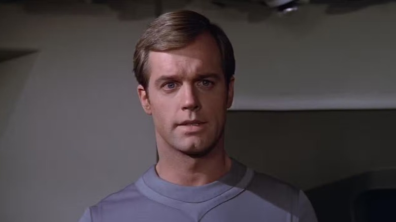 William Decker (Stephen Collins) stands speaking in Star Trek: The Motion Picture