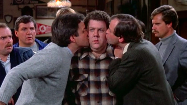 Cheers Norm being kissed