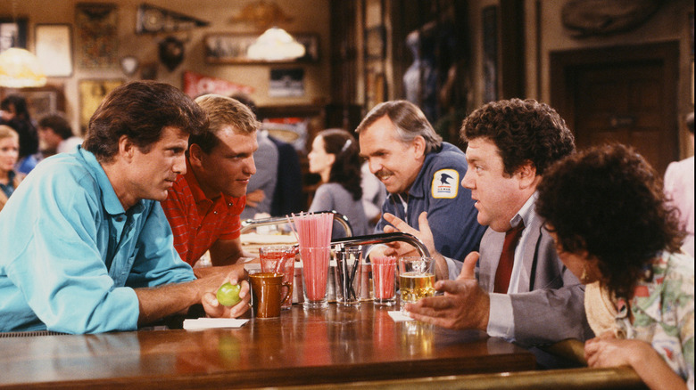 Cheers Woody, Sam, Cliff, Carla, Norm talking