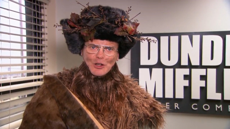 Dwight (Rainn Wilson) dressed as Belsnickel on The Office