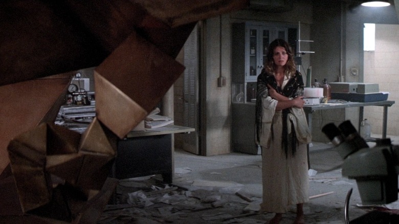 Julie Christie as Susan, seeing what the AI has built in Demon Seed