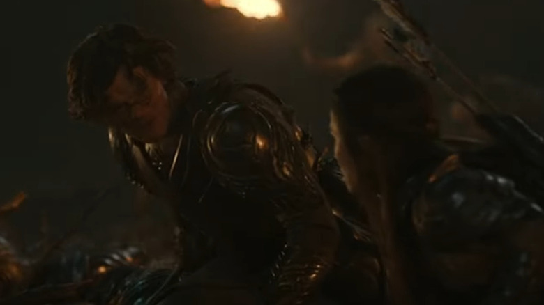 Rían and Elrond in battle