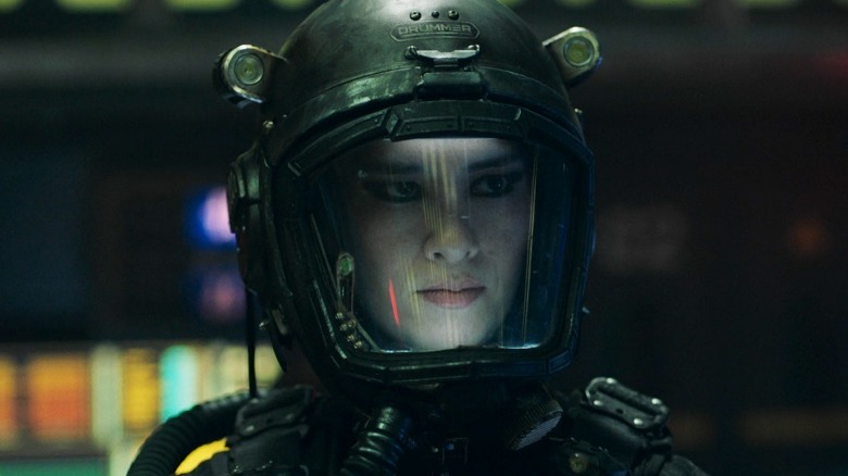 Camina Drummer suited up for battle on The Expanse