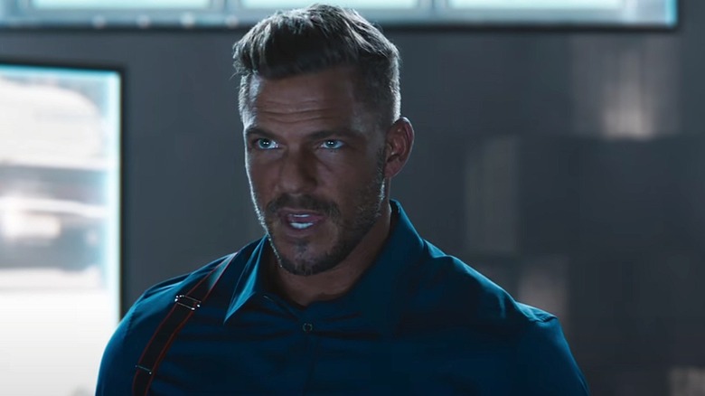 Fast X's Aimes wearing blue shirt