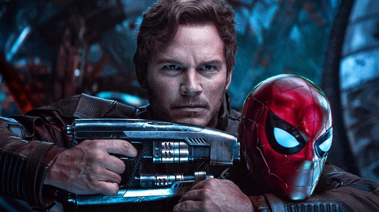 Chris Pratt's Star-Lord and Tom Holland's Spider-Man in Avengers: Infinity War