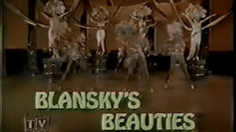 Showgirls dancing in title card for Blansky's Beauties