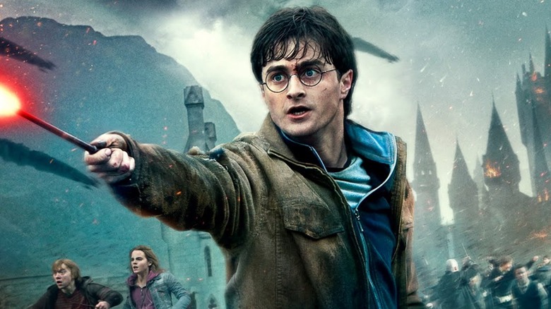 Harry Potter casting a spell
