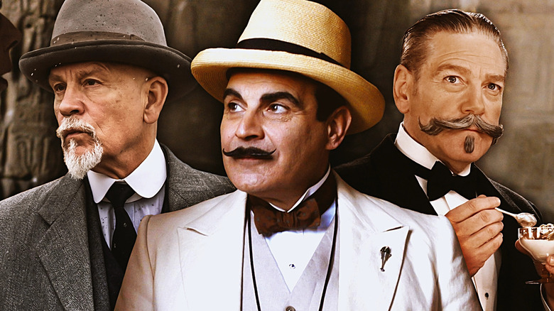 John Malkovich (The ABC Murders), David Suchet (Agatha Christie's Poirot), and Kenneth Branagh - all as Hercule Poirot