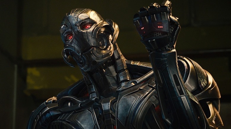 Ultron raising his fist in Avengers: Age of Ultron