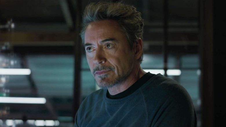 Tony Stark working out some calculations in Avengers: Endgame