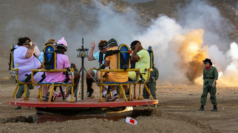 The vomitorium of "Jackass Forever"