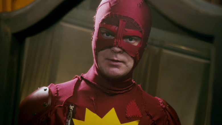 Crimson Bolt (Rainn Wilson) suited up in "Super"