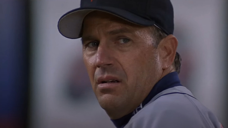 Billy Chapel looking worried in For Love of the Game