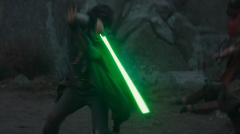 Sabine wields her saber against multiple foes