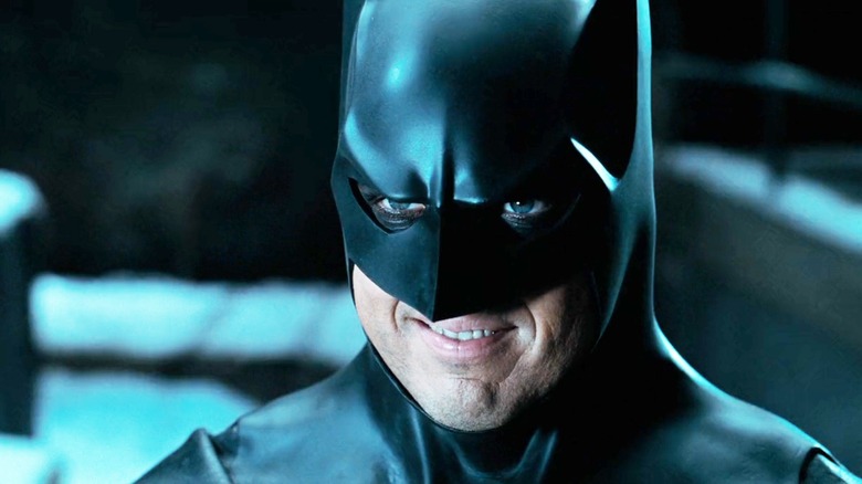 Batman (Michael Keaton) grins viciously in Batman Returns