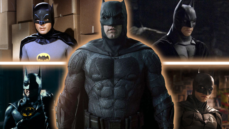 Iterations of Batman edited together from live-action Batman films and television shows