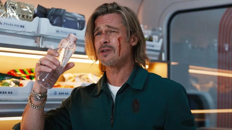 Brad Pitt drinking water