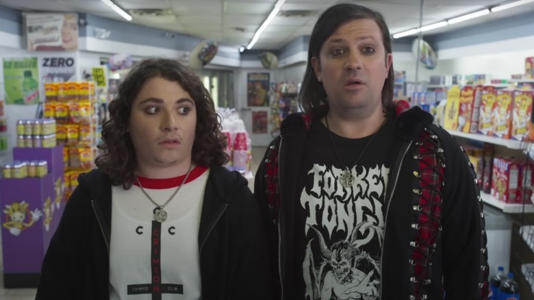 Blockchain and Elias awkward stare Clerks III