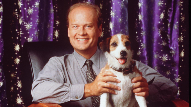 Frasier Crane smiling with Eddie