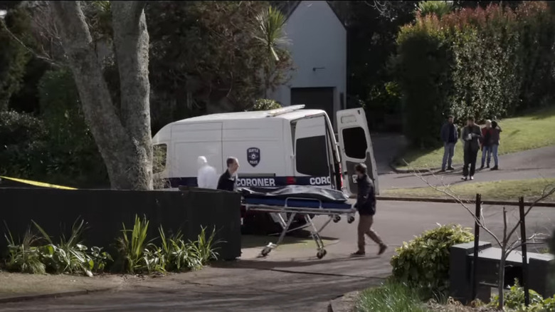 M3gan coroners taking dead body