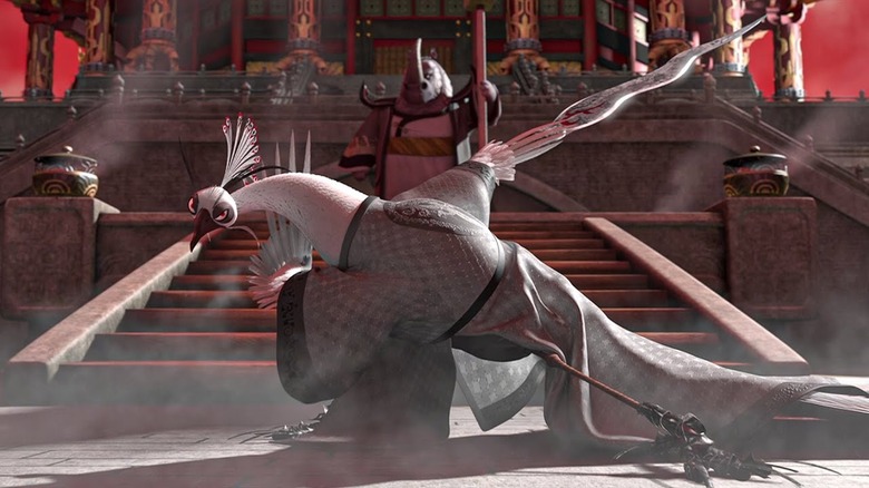 Lord Shen stands ready to fight in Kung Fu Panda 2