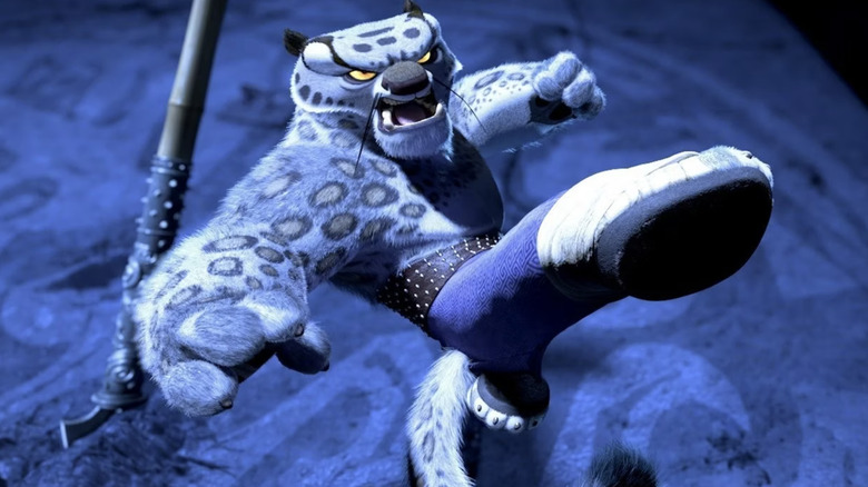 Tai Lung kicks in Kung Fu Panda