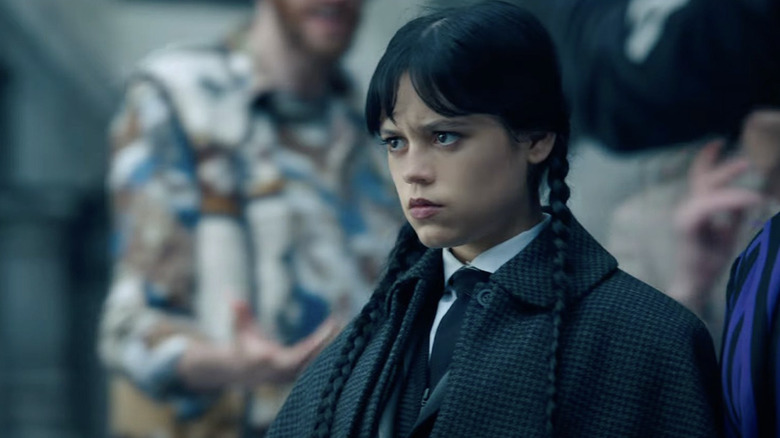 Wednesday Addams broods in Wednesday
