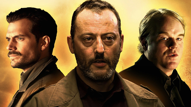 Henry Cavill, Jean Reno, and Philip Seymour Hoffman as Mission: Impossible villains