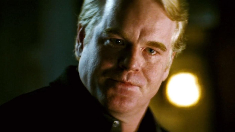 Philip Seymour Hoffman as Owen Davian looking intimidating in Mission: Impossible III