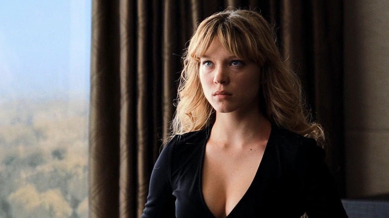 Léa Seydoux as Sabine Moreau at a meeting in Mission: Impossible – Ghost Protocol