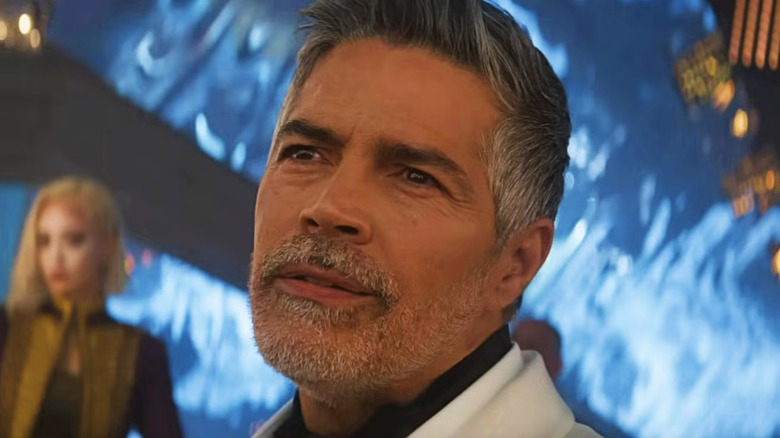 Esai Morales as Gabriel talking to Ethan in Mission: Impossible – Dead Reckoning