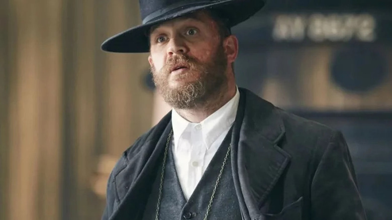 Tom Hardy's Alfie Solomons looking thoughtful on Peaky Blinders