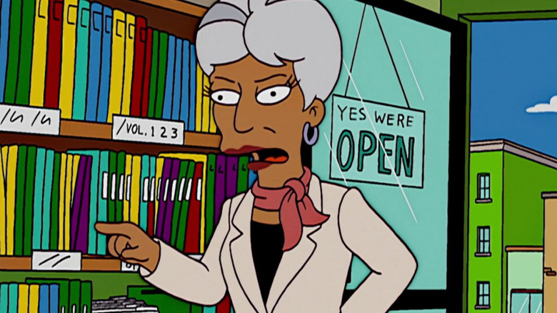 Nichelle Nichols in a comic book shop on The Simpsons.