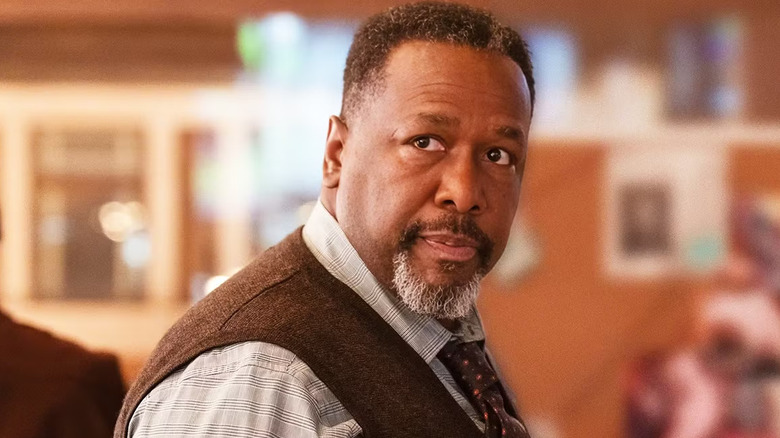 Wendell Pierce as Perry White looking concerned in Superman (2025).