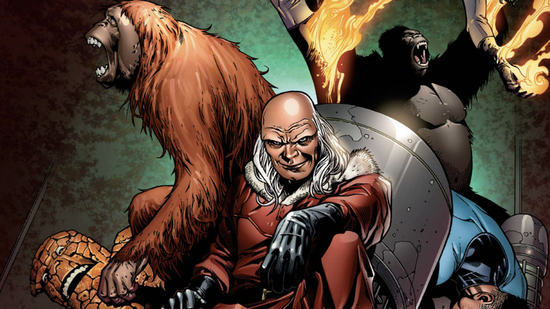 Red Ghost and his Super-Apes standing over the defeated Fantastic Four on the cover of Fantastic Four: Foes #5